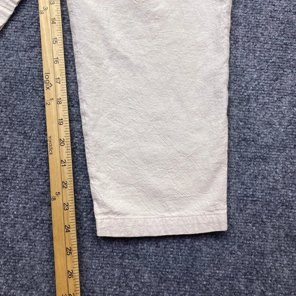 Outerknown Mens Organic Cotton Textured Drawstring Pants Cream Size S Tropical
